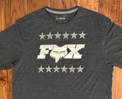 Men’s Fox Racing Heathered Black Graphic Shirt Motocross Motorcycle Dirt Bike