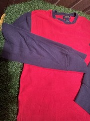 Polo Ralph Lauren Colorblock Waffle-Knit Thermal Long-Sleeve Shir Size L