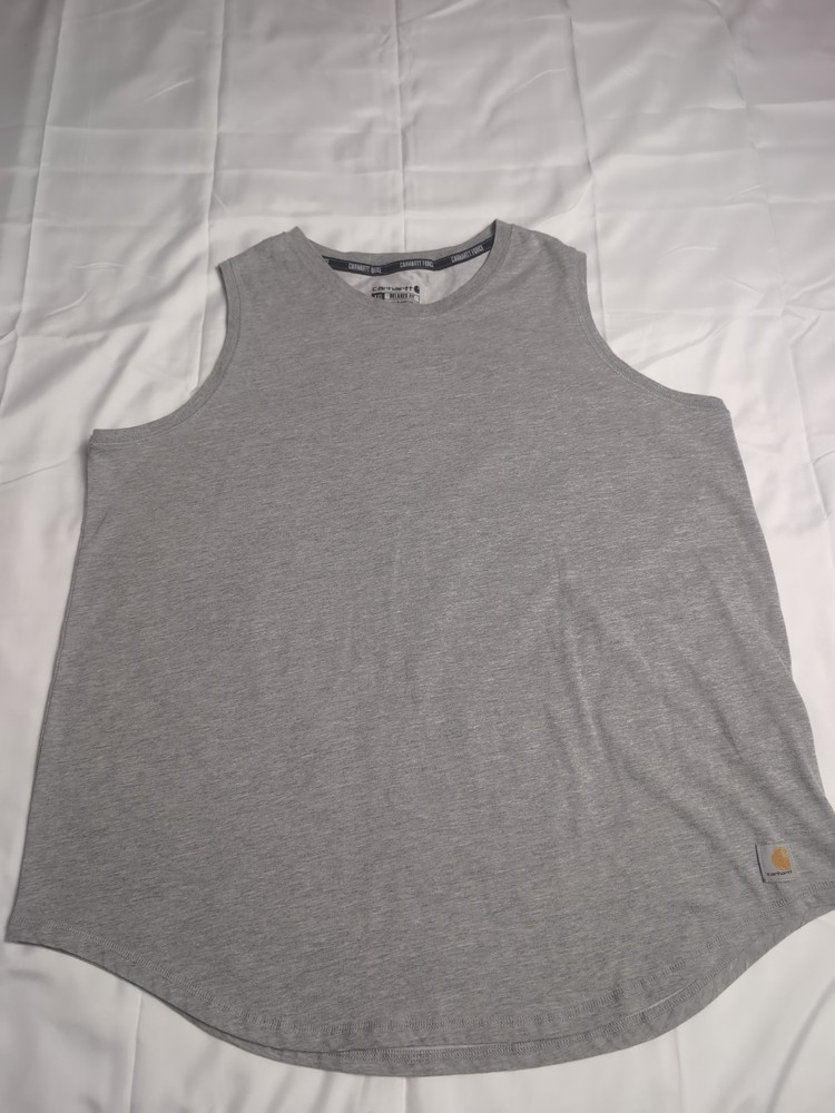 Carhartt Force Tank Top Mens XXL Gray Relaxed Fit Sleeveless Work Shirt