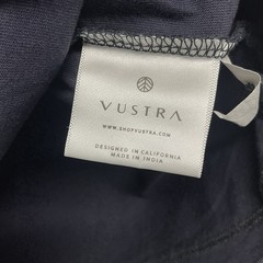 Vustra Shirt Mens XL Black Long Sleeve Henley Organic Cotton Sustainable Casual