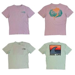 Reel Life Men’s Ocean Washed Short Sleeve Soft Pre-Shrunk Tee