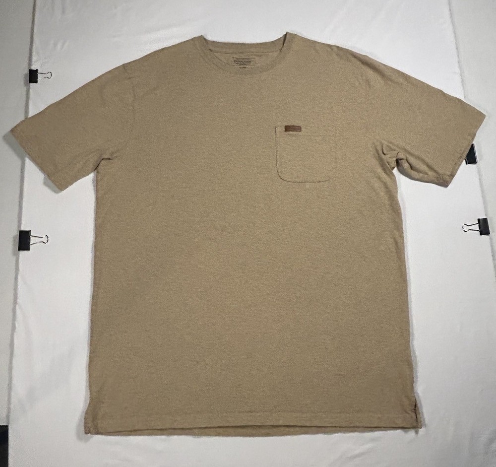 Pendleton Shirt Size XL Adult Tan Crewneck Short Sleeve Pocket Tee Mens