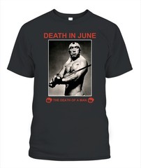 Black and Red Rare Death In June Yukio Mishima Tribute Band T Shirt