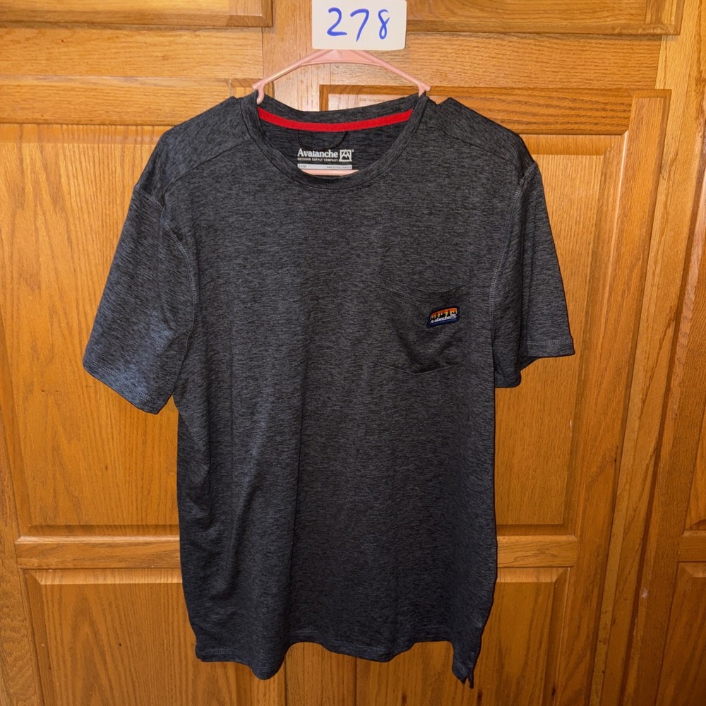 Avalanche T-Shirt + Short Men’s Sz Lg Slate Blue/Black Sport, Gym, Run