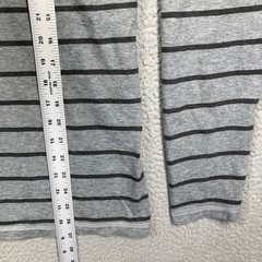 Patagonia Henley Shirt Mens Medium Grey Striped Organic Cotton Long Sleeve
