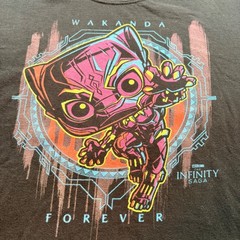 Funko Pop Marvel Black Panther Wakanda Forever T-Shirt Mens XL Black Graphic Tee