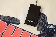 RHUDE Spring/Summer Sailing Club slogan logo short sleeved T-shirt white