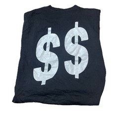 Vintage 1990s KMFDM “Money” Shirt XL Dollar Signs Back Graphic Industrial Metal