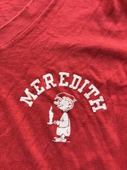 Champion Meredith Graphic Print Red Men’s V-Neck Short Sleeve Cotton Tee L