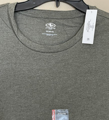 Men’s Athletic Works Long Sleeve Shirts Crew Neck Size-M Stretch Green Tee New