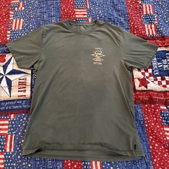 Rip Curl The Search Green T-Shirt Large Short Sleeved