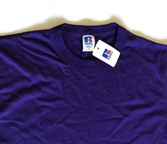 RUSSELL ATHLETIC MEN’S T-SHIRT SMALL PURPLE SHORT SLEEVE CREW NECK T-SHIRT