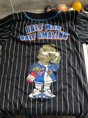 Rise As 1ne Nas Illmatic Pinstripe Baseball Jersey Size L