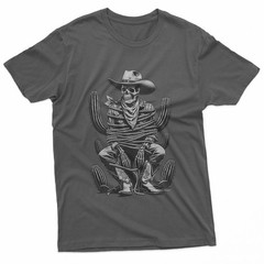 Skeleton Cowboy Cactus Desert Alt Goth Western Gothic Skull T-Shirt