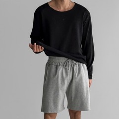 Men’s Knitted Long Sleeve T Shirt Solid Color for Daily Vacation Style
