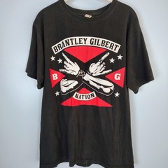 Brantley Gilbert Nation Stone Cold Country Black Graphic T-Shirt Mens Medium