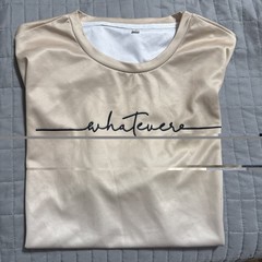 Lot Of 4 “Whatever” Ombre Short-Sleeve Shirts -Black Blue Red And Beige