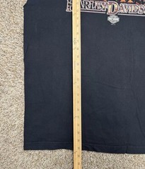 Harley Davidson Shirt Sz 2XL Austin Texas Smoking Bull Cut Sleeves Distresed Y2K