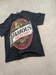 Famous Stars and Straps T Shirt Mens Medium Black Y2K Graphic Streetwear Logo