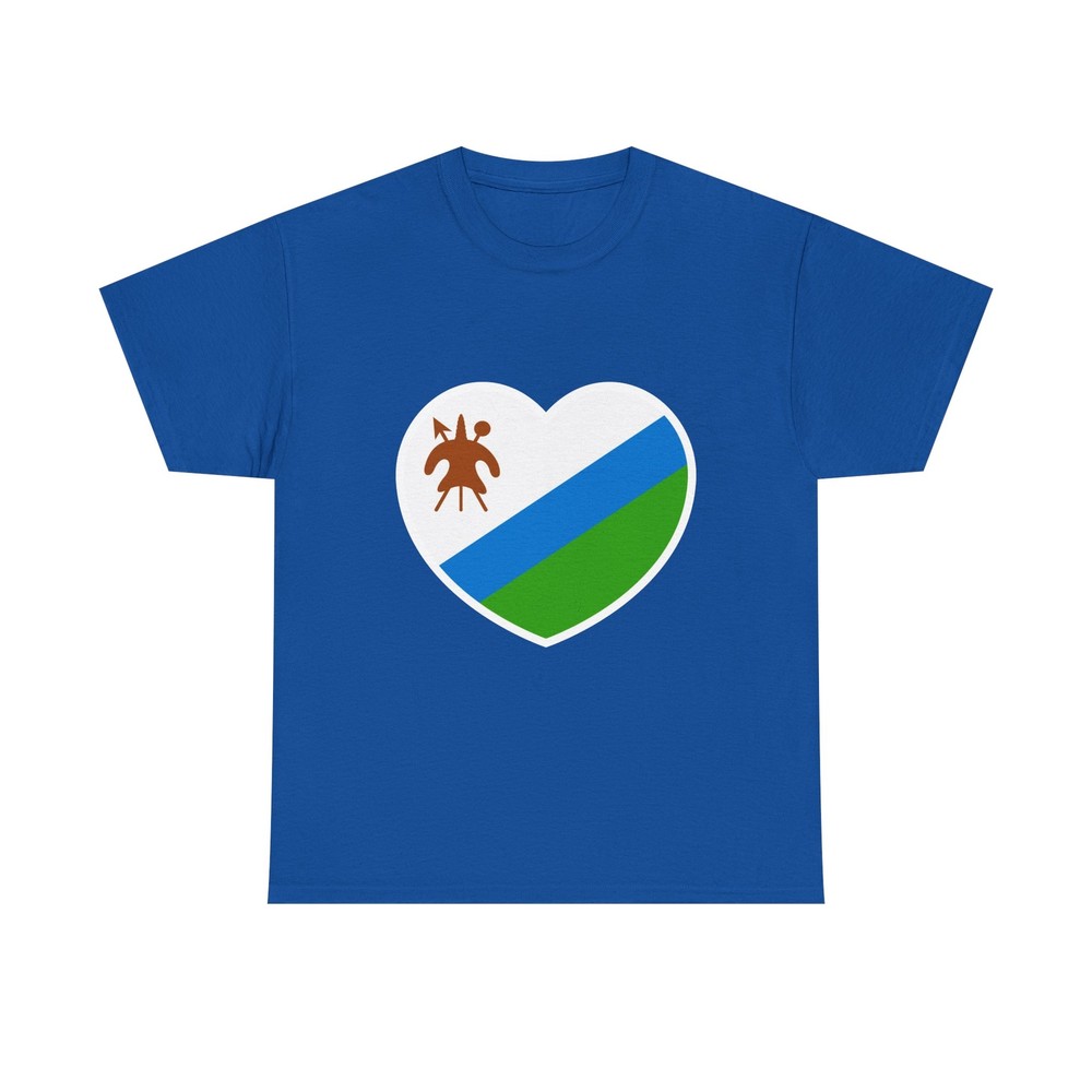 Heart Flag of Lesotho 1987-2006 – T-Shirt