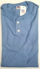 NEW Vintage Russell Athletic Blank 2 Button Henley T-shirt Mens El Salvador