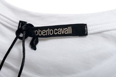 Roberto Cavalli Men’s White Graphic Print Crewneck T-Shirt US 2XL IT 56