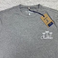 NWT Chubbies Shirt Mens Large Gray Triple Palm Graphic Short Sleeve T Shirt L