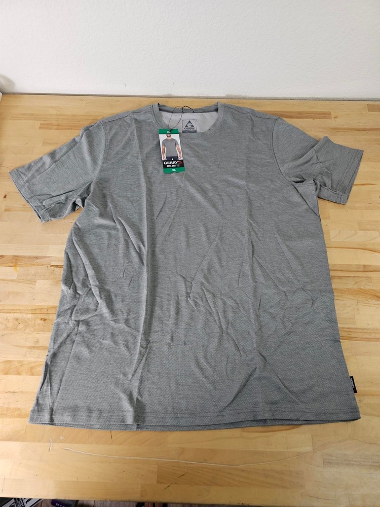 XL / X-LARGE – GREY – Gerry Men’s Lightweight Cool Knit Active Gym Tee Shirt