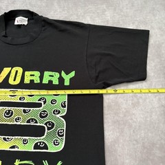 Vintage 90s Don’t Worry Be Happy Shirt Mens L Black Neon Smiley Face