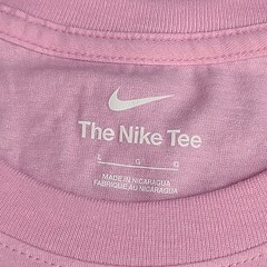 Nike Shirt Mens Large Pink White Futura Logo Sportswear Lightweight Cotton Tee