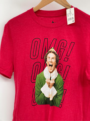 ELF The movie T Shirt Men Size Medium Res Will Farrell Omg Santa I Know Him New