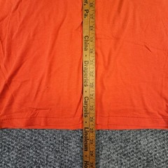 Abercrombie & Fitch Mens Orange Muscle Tee Vintage Applique New York Shirt L NWT