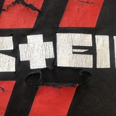 Rare Vintage 90s Y2K Rammstein Long Sleeve Tee The Roxx Thrashed Dry Rot