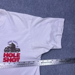 Vintage Hole Shot Fruit of the Loom T-Shirt Mens Large Single Stitch Graphic Tee