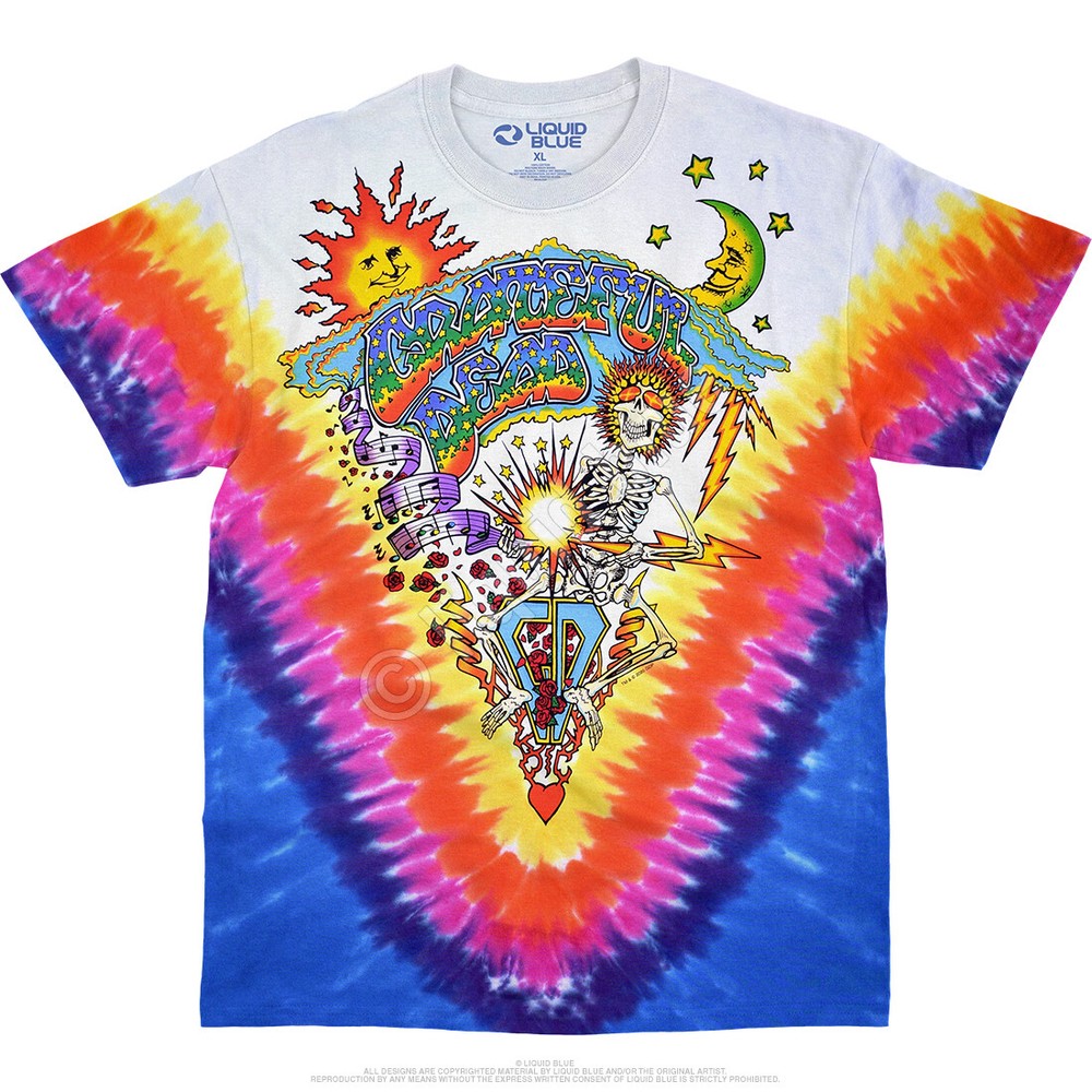 GRATEFUL DEAD-SUMMER TOUR 92-2 Sided TIE DYE T-SHIRT S,M,L,XL,2X,3X Garcia,Wier