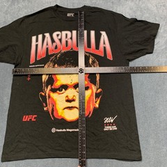 UFC Hasbulla Magomedov T Shirt Mens Large Black Cotton Dark Wash Non Stretch