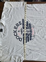 Vintage Dockers Levis Shirt Mens Extra Large Gray Graphic Tee Winged Anchor 90s
