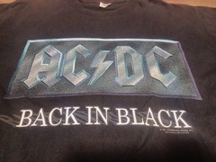 Vintage 90’s 1991 AC/DC Double-Sided Back In Black Tour Concert Band T-Shirt XL