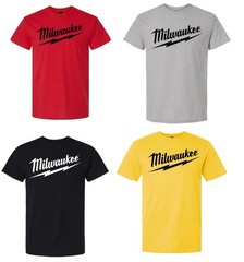Milwaukee men’s clothing, Milwaukee equipment t-shirt, sizes S-3XL, Workwear