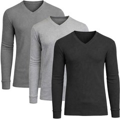 3-Pack Men’s Long Sleeve Thermal Shirts (Sizes- S-2XL)