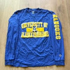 University of Alaska Fairbanks Nanooks Champion Long Sleeve Shirt Blue Size M