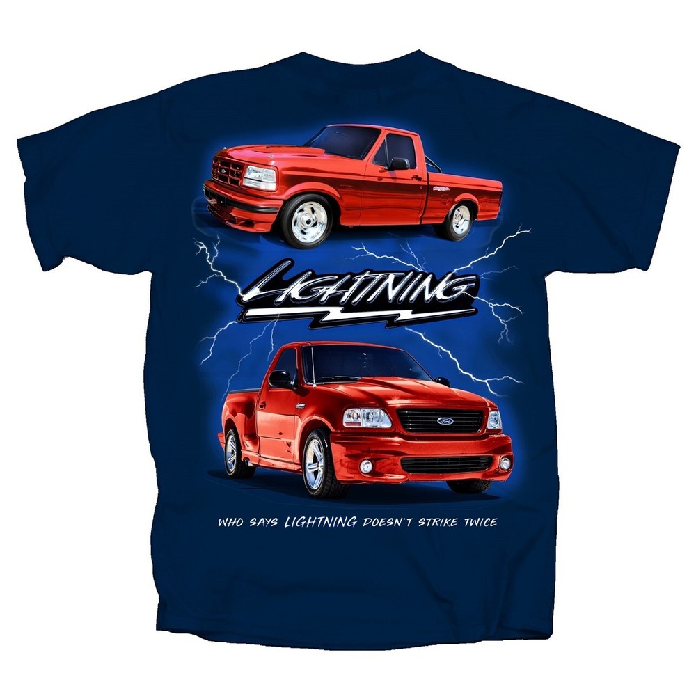 Joe Blow T’s Ford F-150 Truck SVT Lightning Men’s Navy Blue T-Shirt 1st 2nd Gen