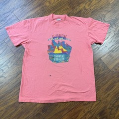 VINTAGE Baltimore Shirt Mens XL Pink Single Stitch USA Harborplace & The Gallery