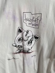 2020 Uniqlo UT Daniel Arsham Pokémon Jigglypuff Men’s White L Cotton Crew Tee