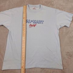 Vintage Anvil Shirt Mens XL Tee Walmart Embroidered 90s Y2K Baby Blue Preshrunk