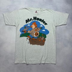 Vintage 90s Mr Hunter T Shirt Men’s Large Gray Funny Single Stitch Made in USA