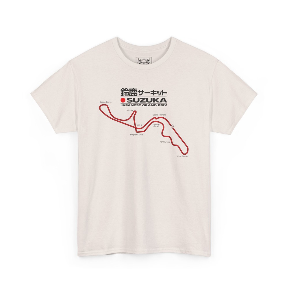 Suzuka Racing Course Vintage T-Shirt Japanese GP Track Map Tee F1 Race Fans Gift