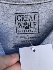 GREAT WOLF LODGE Heather Grey Wolf Dad SS Tee Shirt M