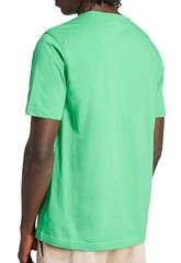 Mens S ADIDAS ORIGINALS logo ESSENTIALS TREFOIL TEE SHIRT GREEN JN0235 small NEW