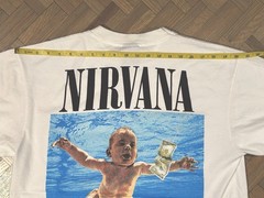 NIRVANA vintage 1993 IN UTERO TOUR t shirt RARE TURQUOISE